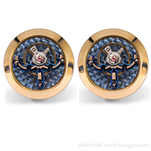 Custom See Through Structure 316L Stainless Steel Suit Shirt Cufflinks For Men